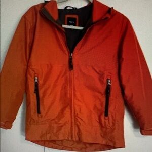 Kids Orange Hooded Jacket